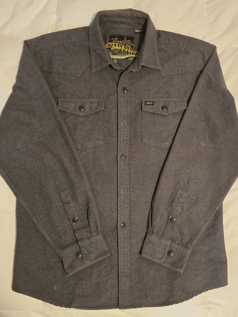 Rare Howler Bros Stockman Chamois Shirt - Ft. Lonesome Edition (L) - Picture 2 of 5